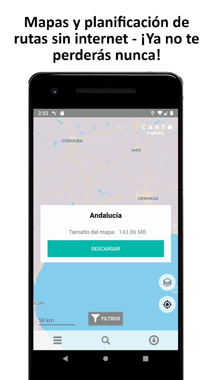 Mapas descargables (solo en Android)