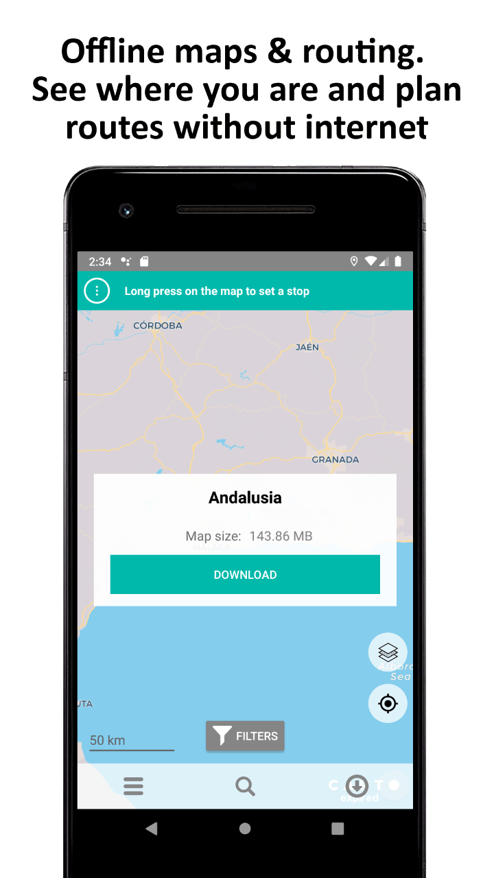Offline maps (only on Android)