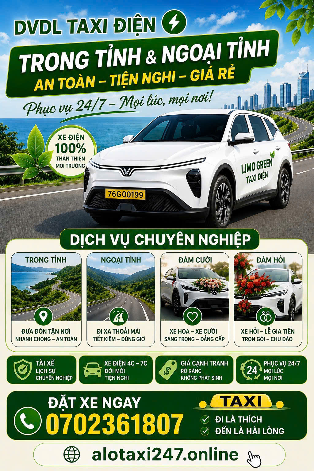 Taxi Điện Quảng Ngãi